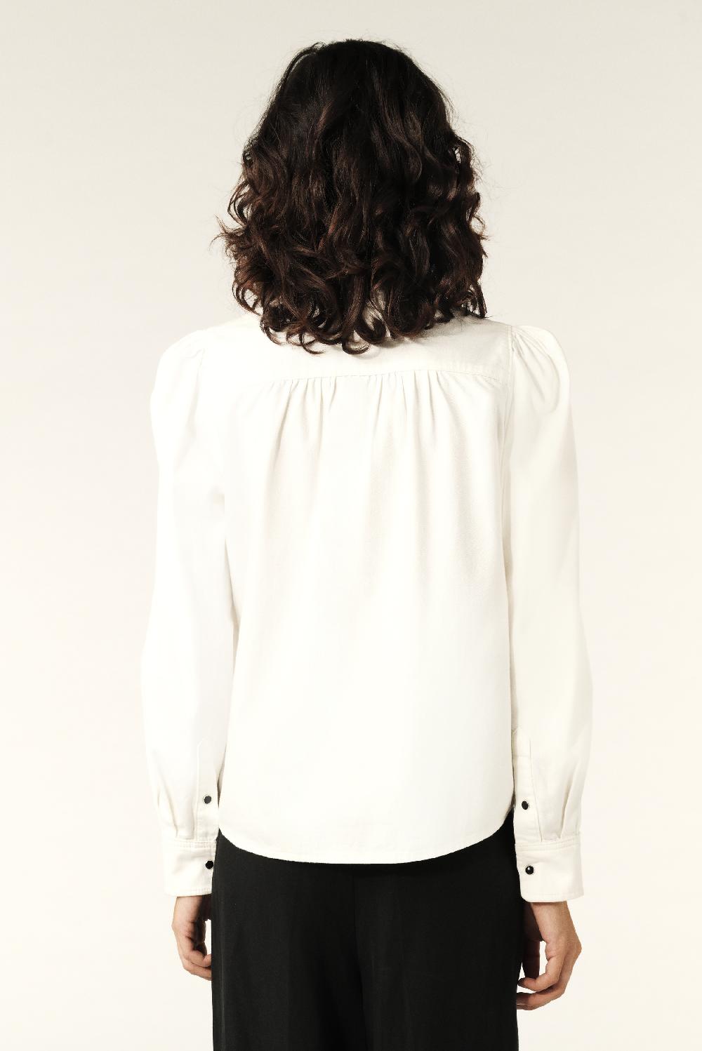 Ba&sh Blouse Manches Longues Omilac Blanc Ecru