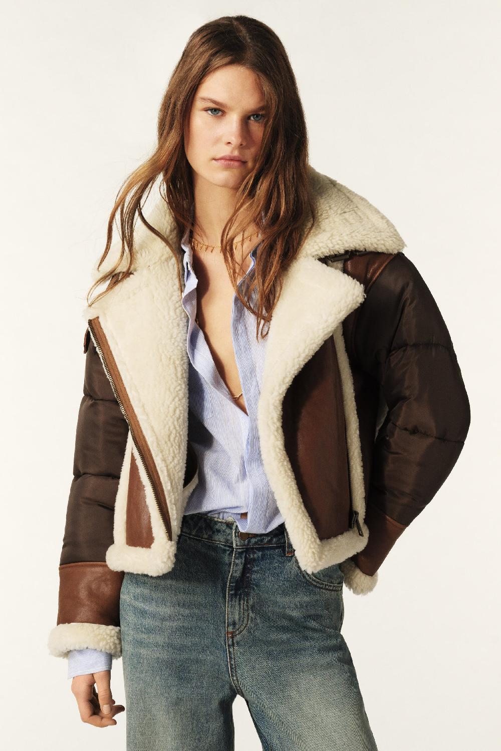 Ba&sh Blouson Court Explora Marron