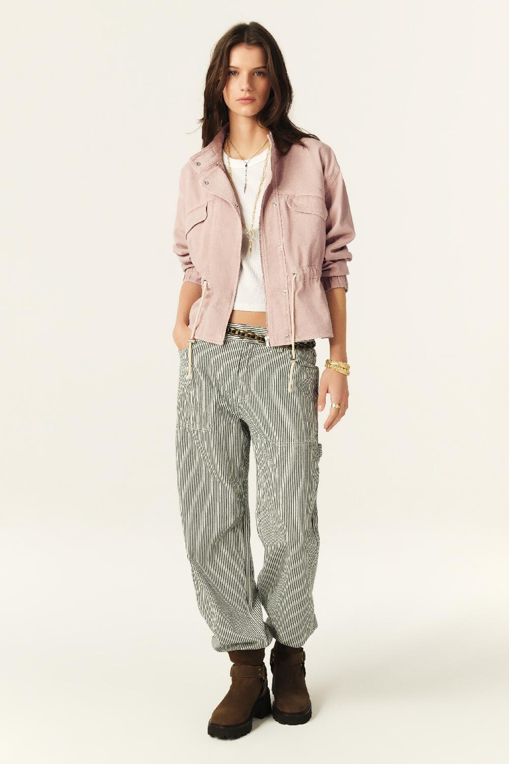 Ba&sh Blouson Court Falou Rose