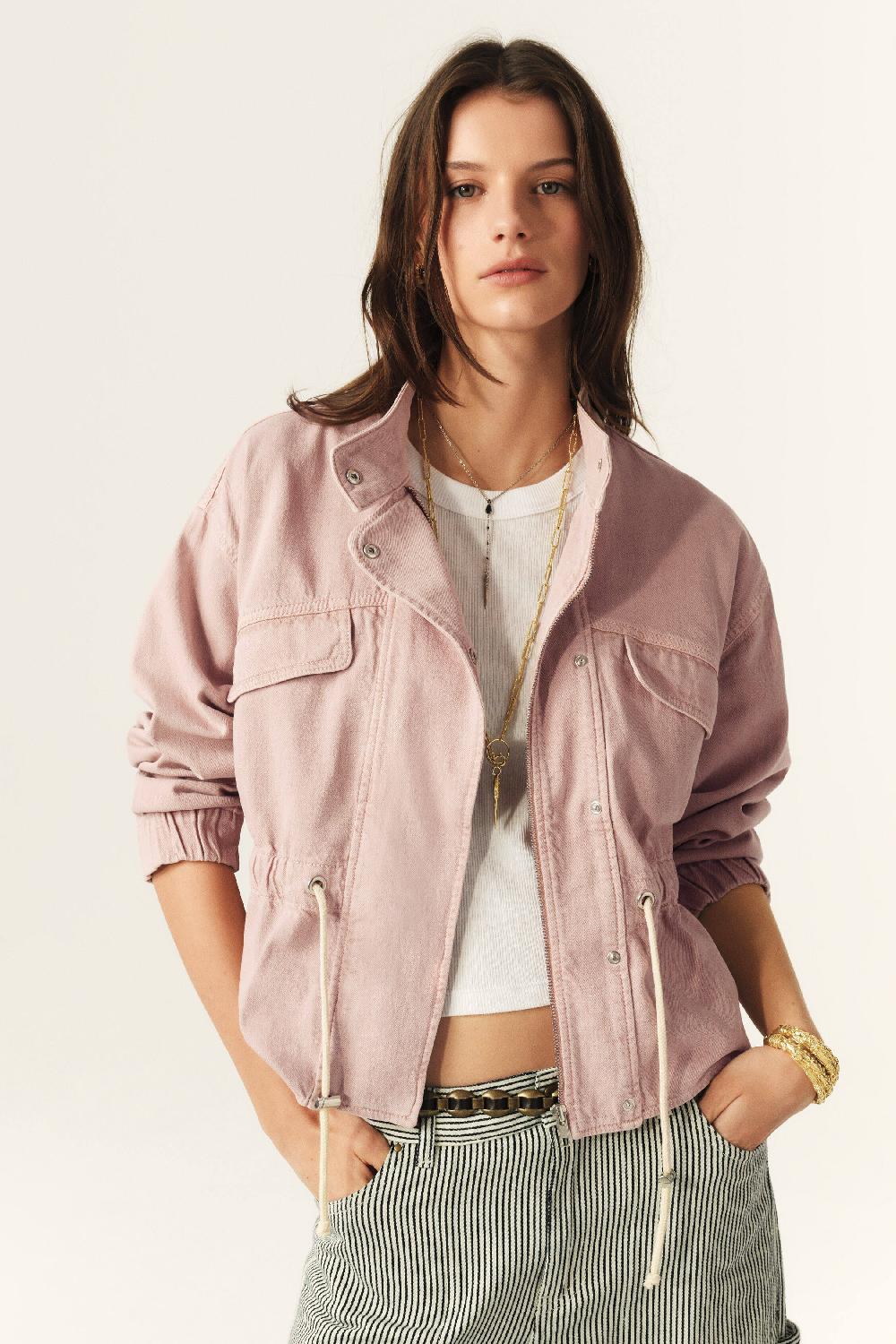 Ba&sh Blouson Court Falou Rose