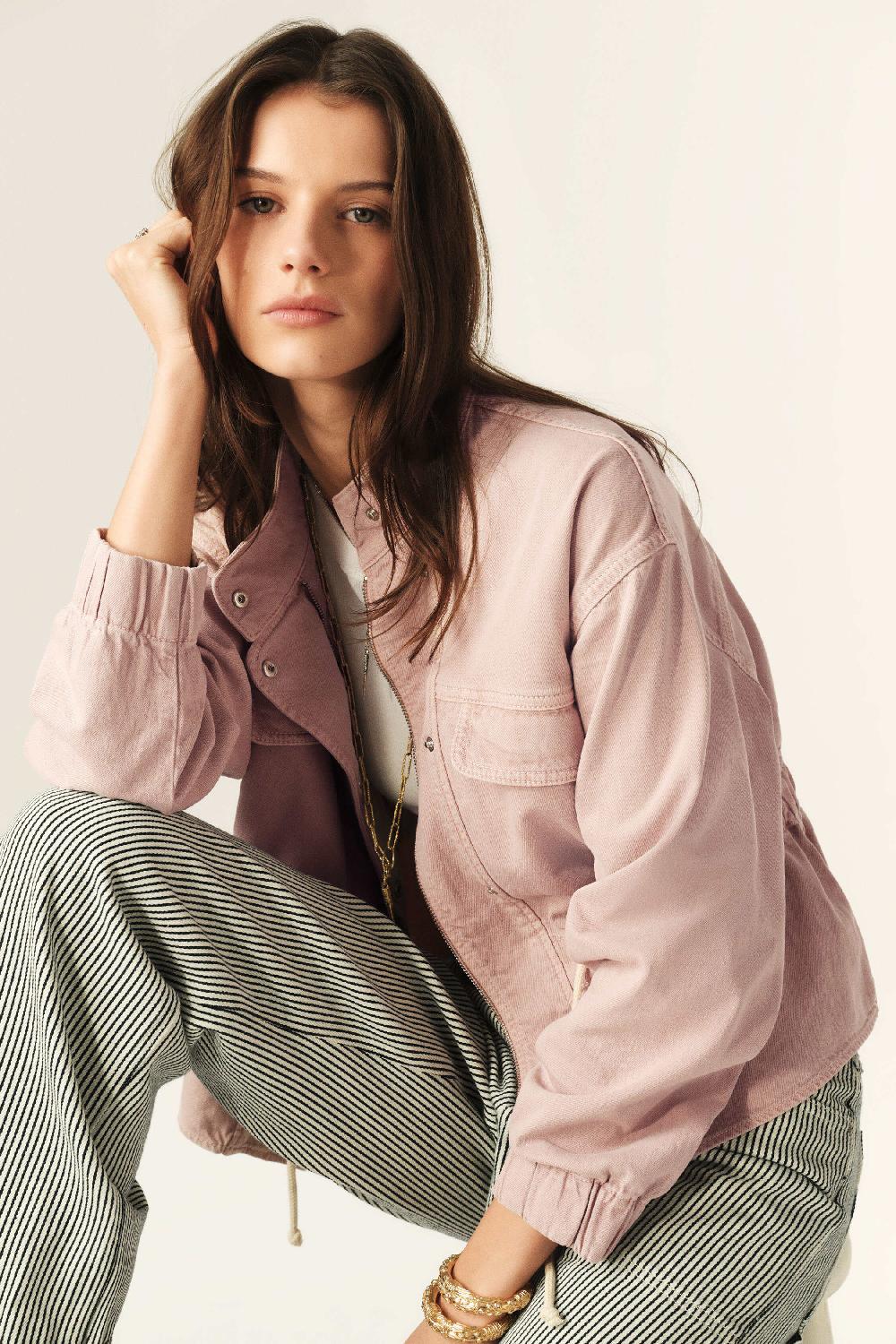 ba&sh Blouson Court Falou Rose