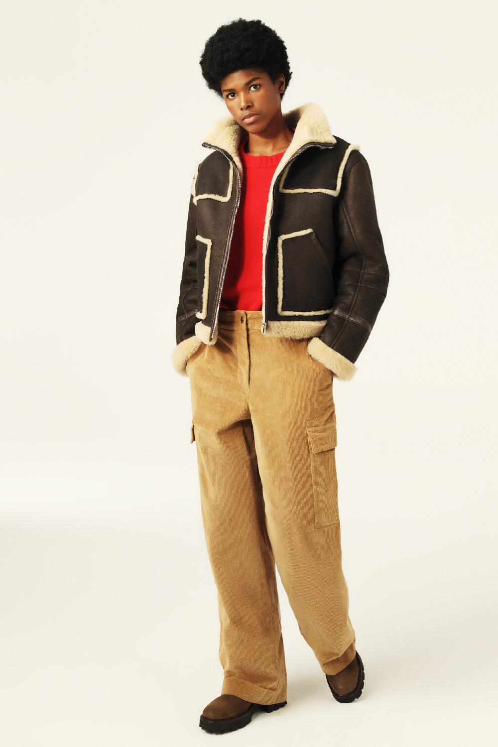 Ba&sh Blouson En Peau Melvin Carbone