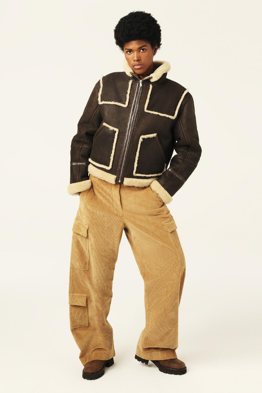 Ba&sh Blouson En Peau Melvin Carbone