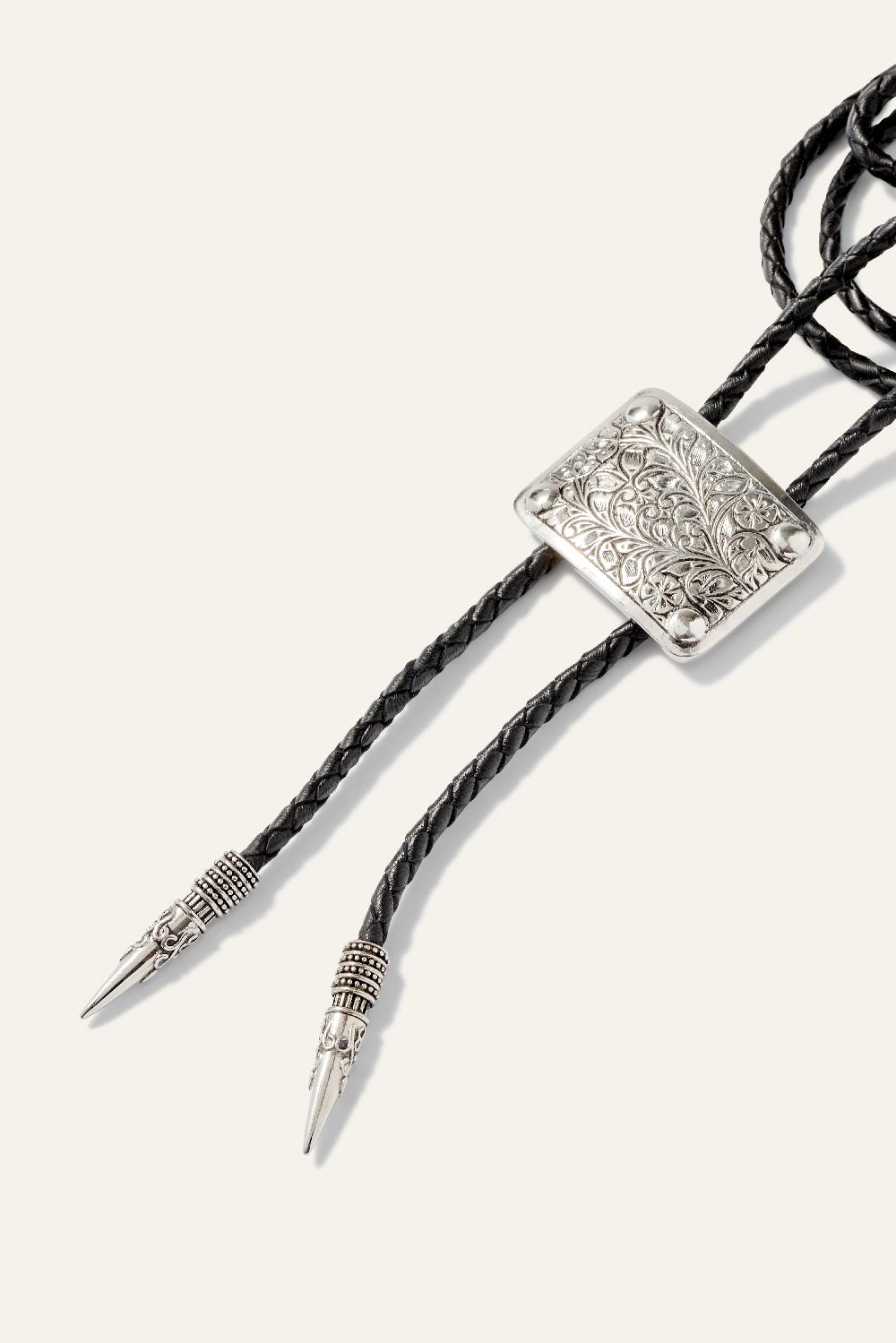 Ba&sh Bolo Tie En Argent Ortan Gris