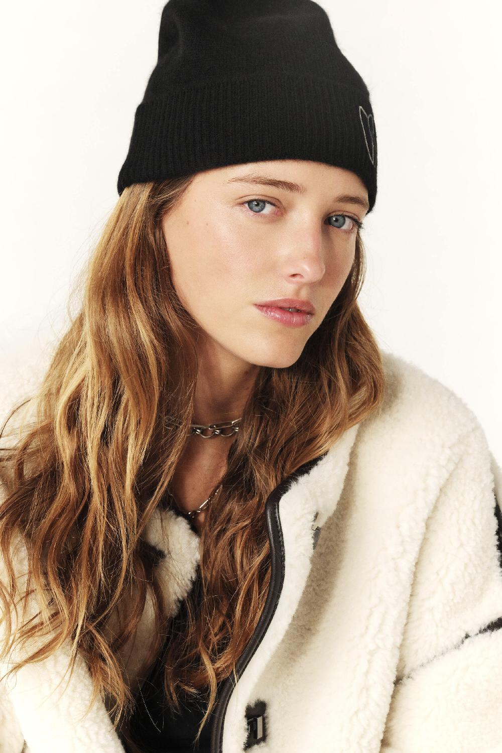 Ba&sh Bonnet Bord Retourné Cobo Noir