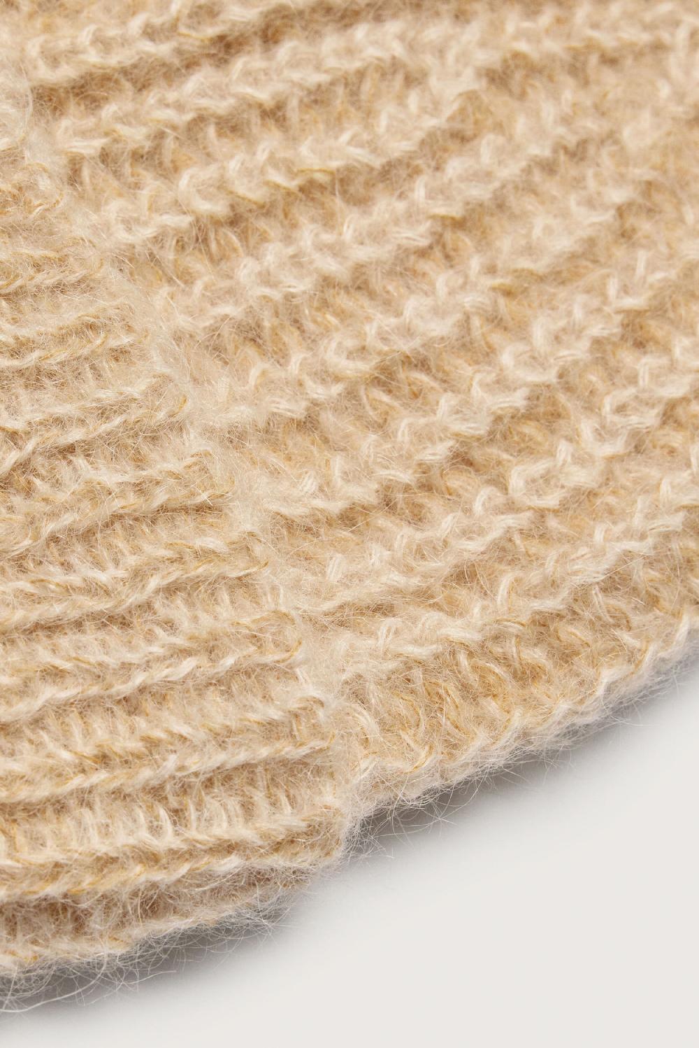 Ba&sh Bonnet En Maille Sander Jaune