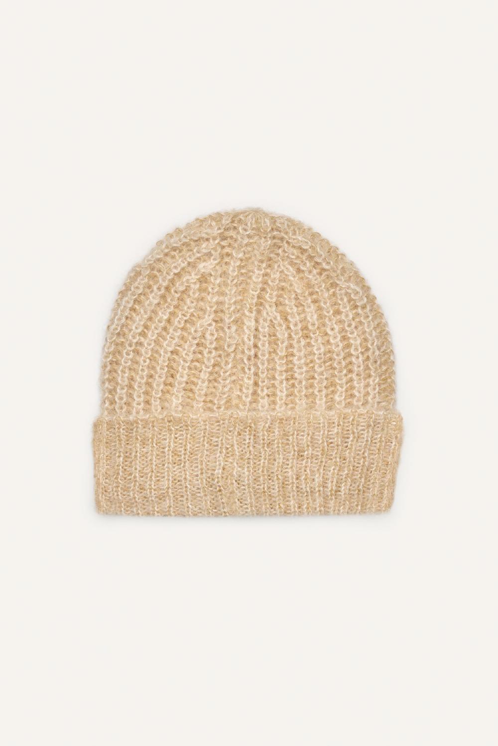 Ba&sh Bonnet En Maille Sander Jaune