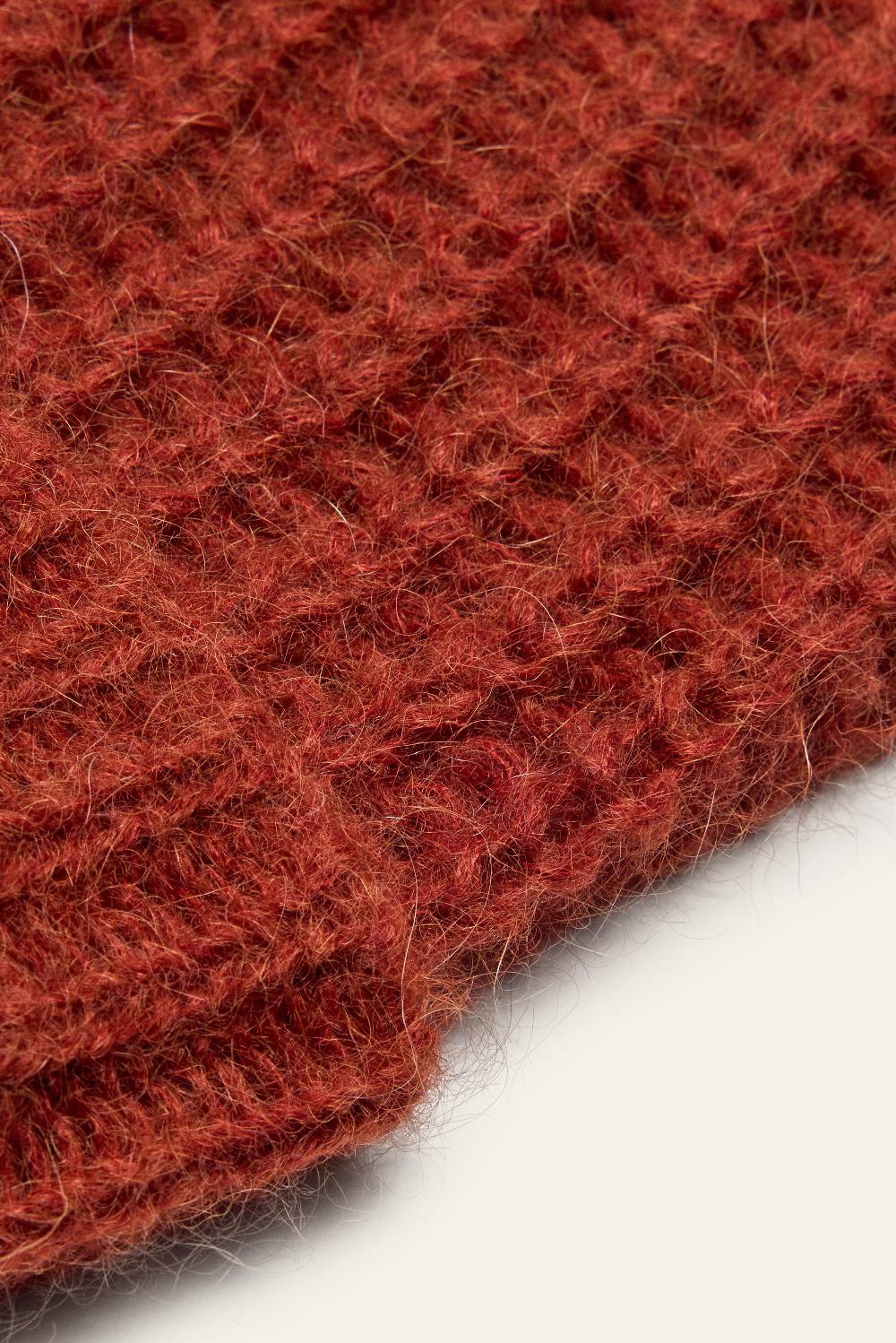 Ba&sh Bonnet En Maille Sander Marron