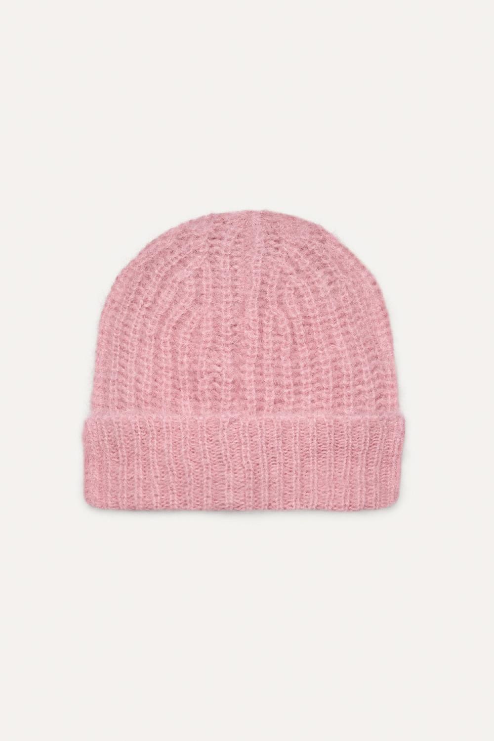 Ba&sh Bonnet En Maille Sander Rose