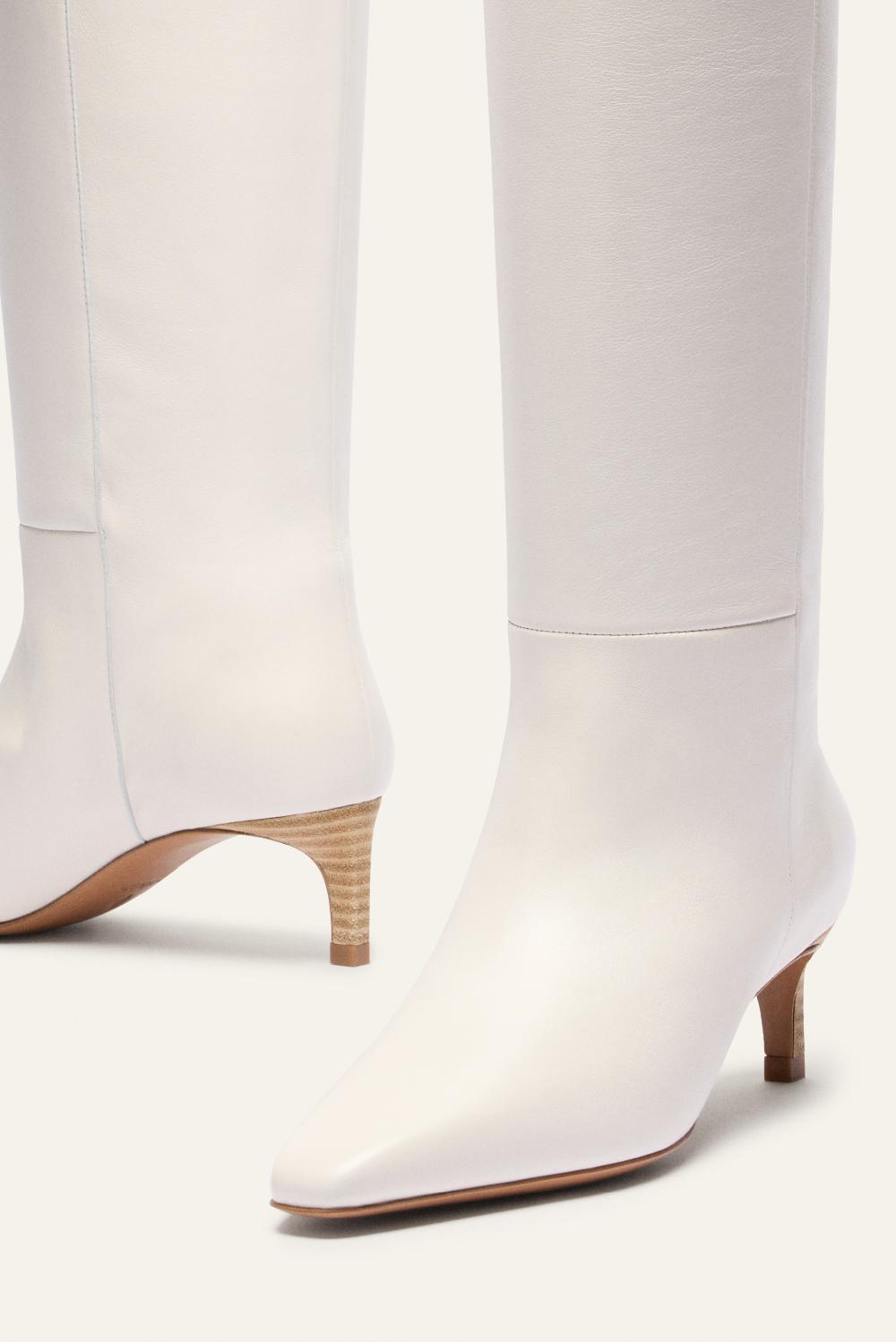 Ba&sh Botte à Talon Clairette Blanc Ecru