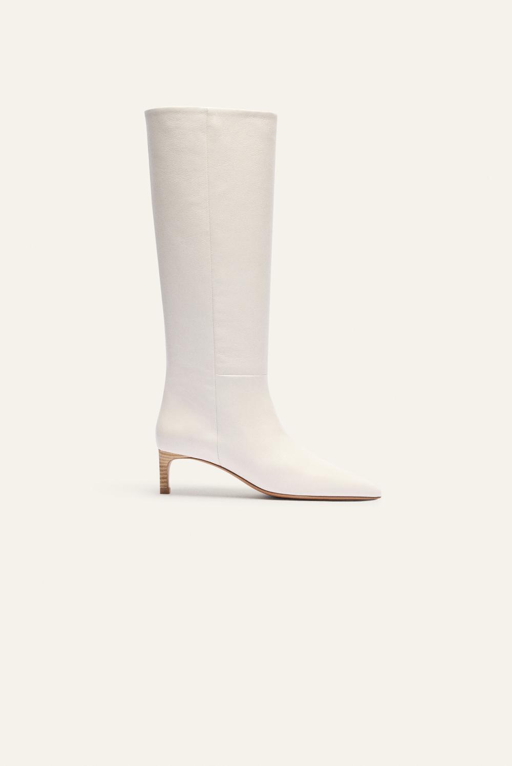 ba&sh Botte à Talon Clairette Blanc Ecru