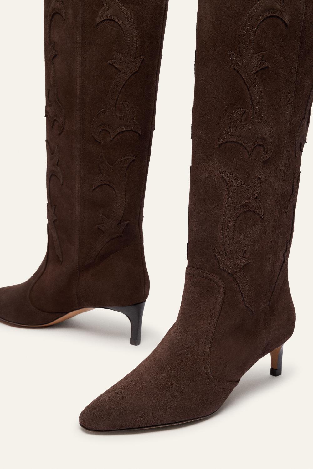 Ba&sh Bottes Bout Carré Cimelia Chocolat