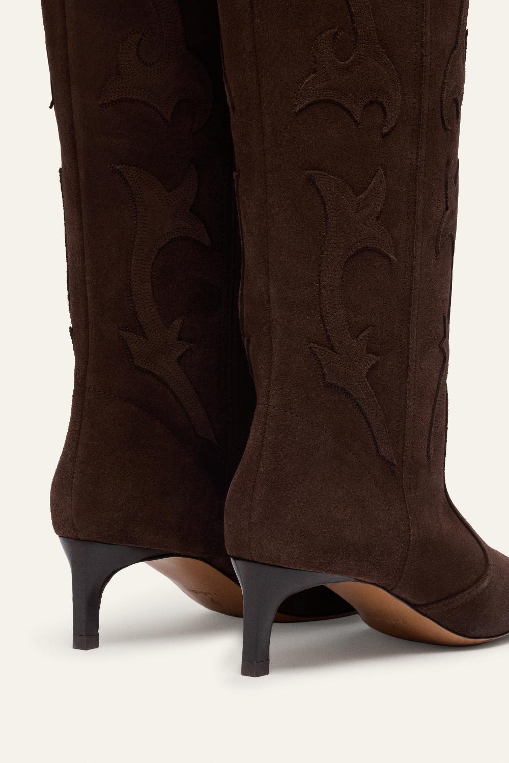 Ba&sh Bottes Bout Carré Cimelia Chocolat