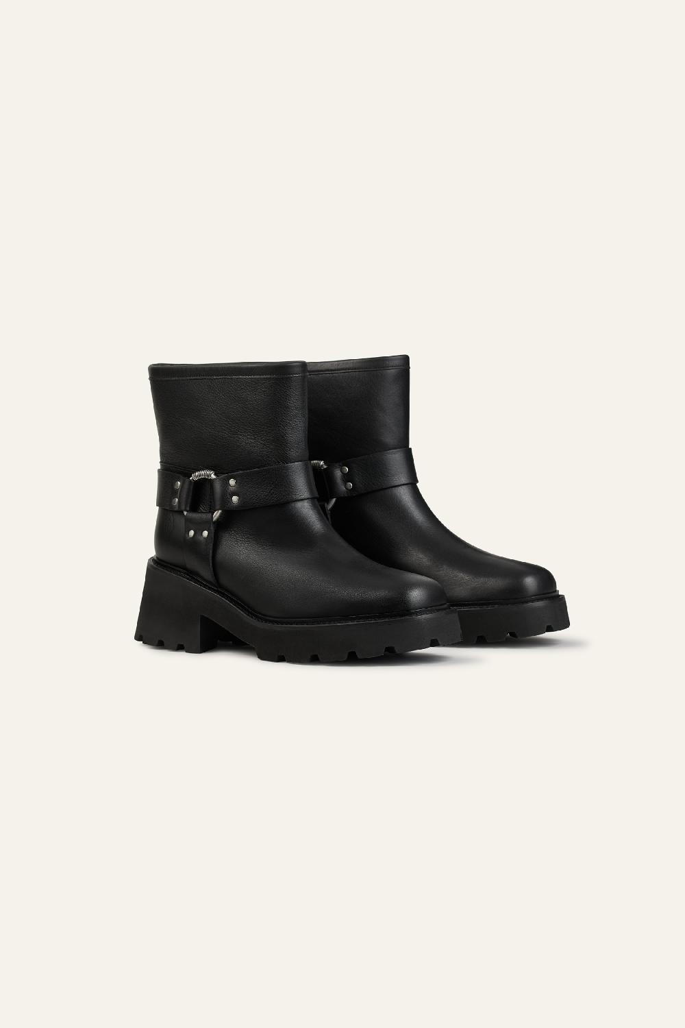 Ba&sh Bottes Bout Rond Conda Noir