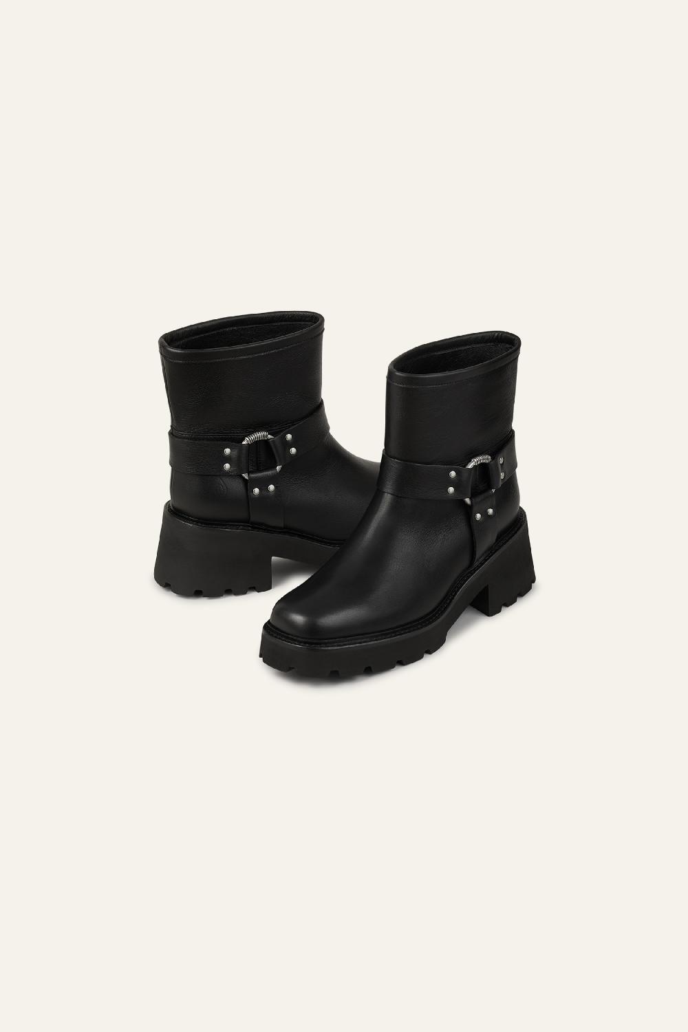Ba&sh Bottes Bout Rond Conda Noir