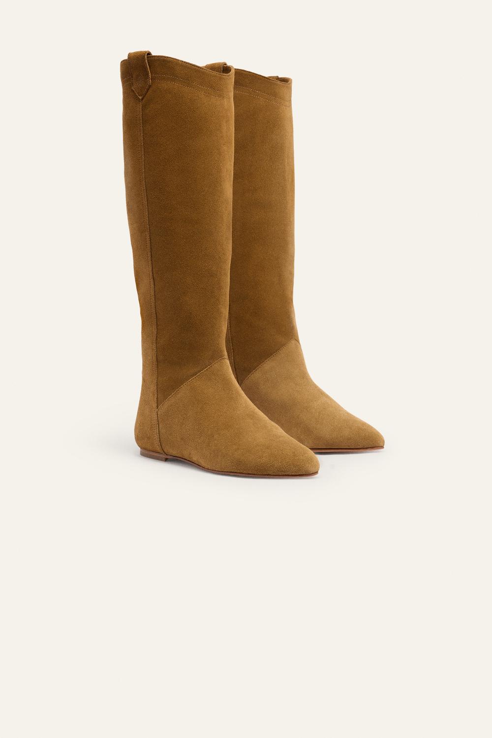 Ba&sh Bottes Hautes Camille Marron