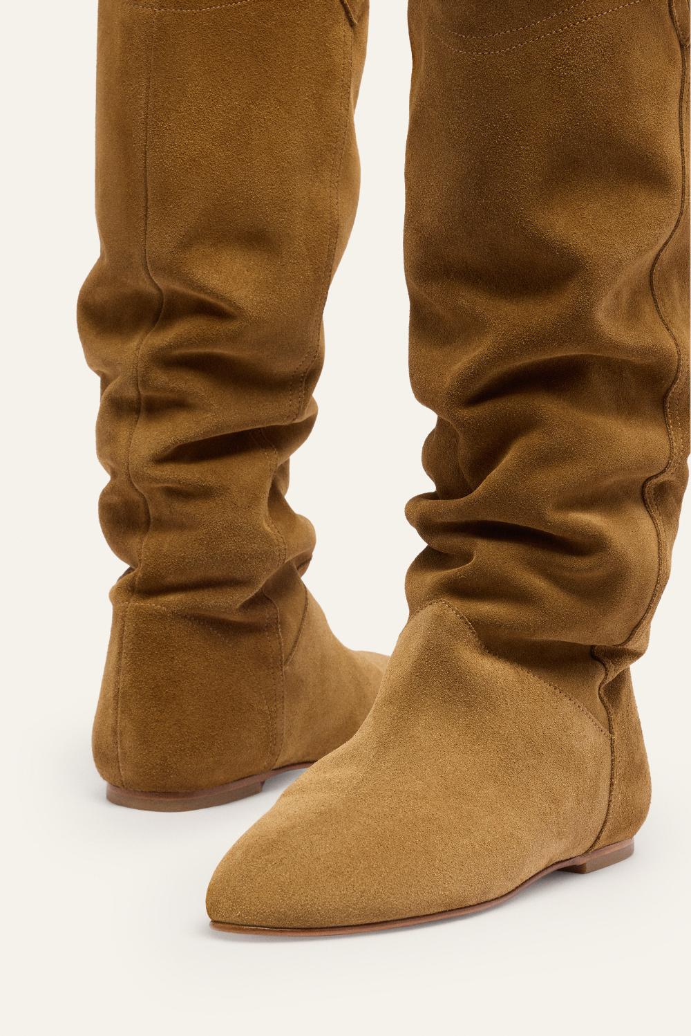 Ba&sh Bottes Hautes Camille Marron