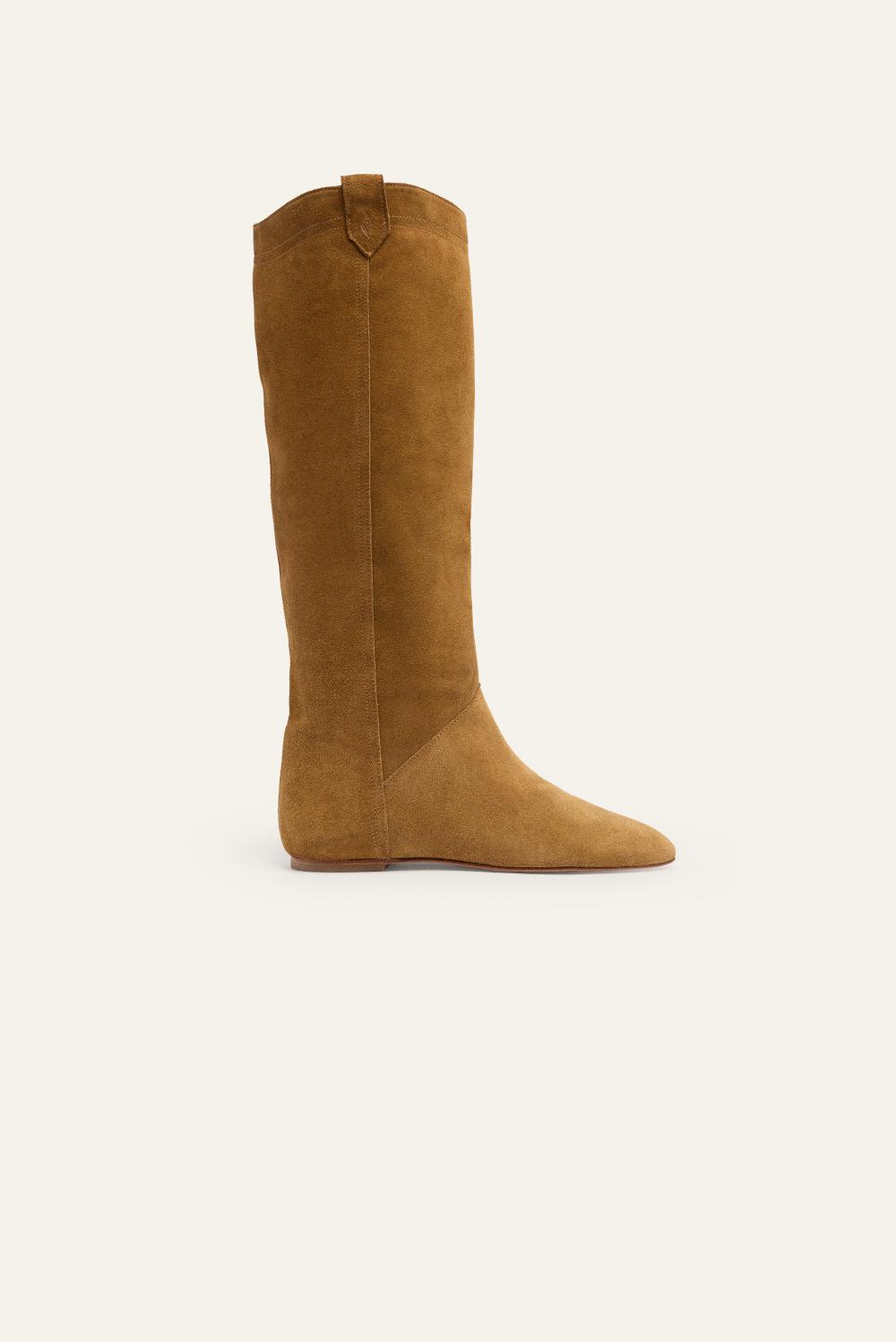 ba&sh Bottes Hautes Camille Marron