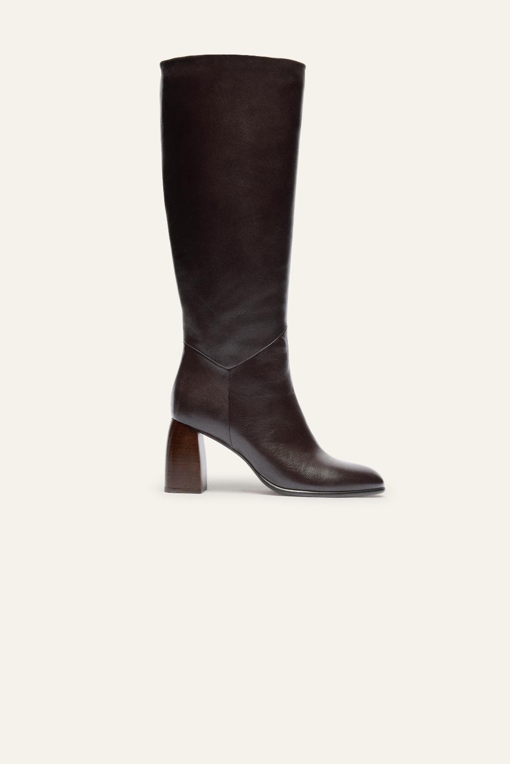 ba&sh Bottes Talon Haut Colusa Chocolat