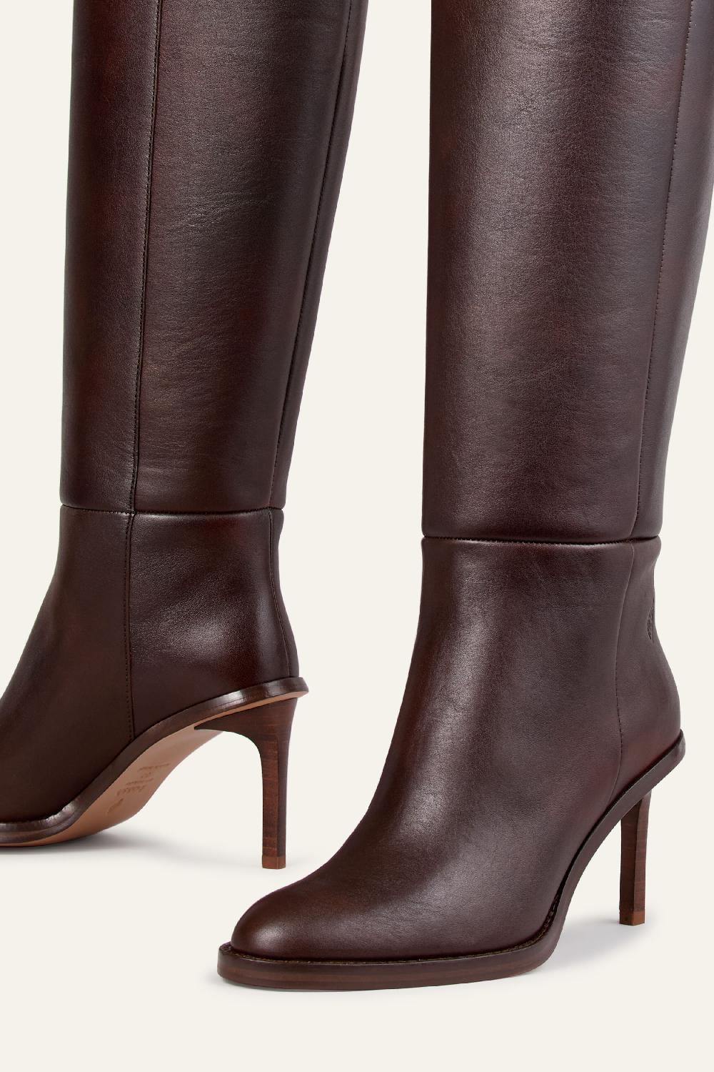 Ba&sh Bottes Talons Aiguille Claudia Marron
