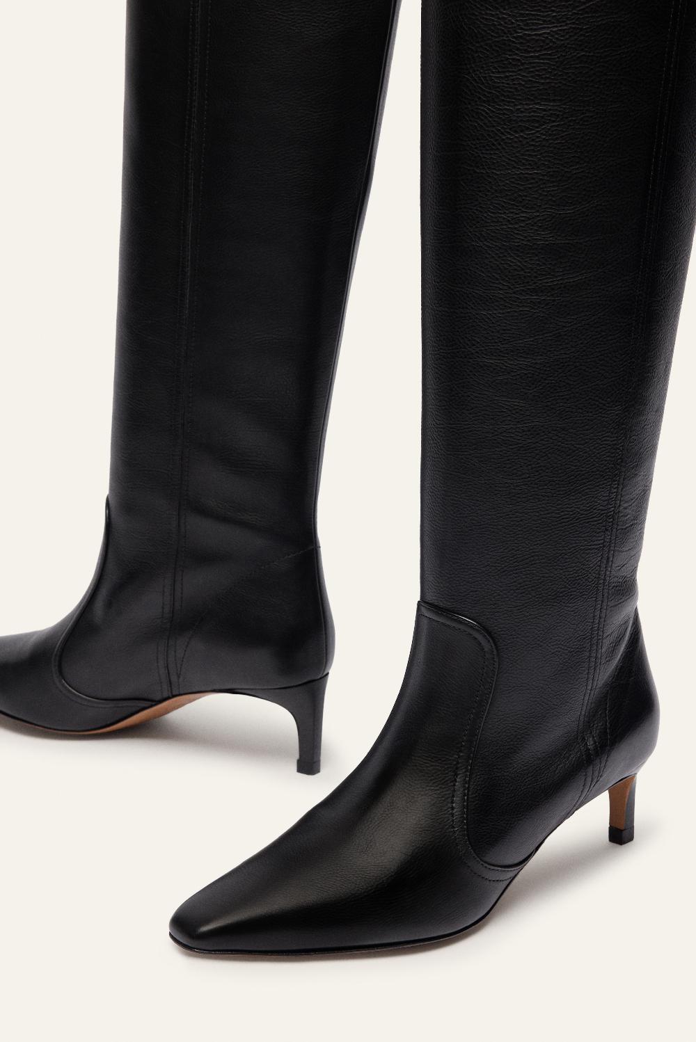 Ba&sh Bottes Tige Arrondie Camelia Noir