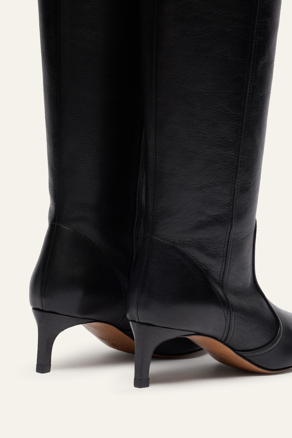 Ba&sh Bottes Tige Arrondie Camelia Noir