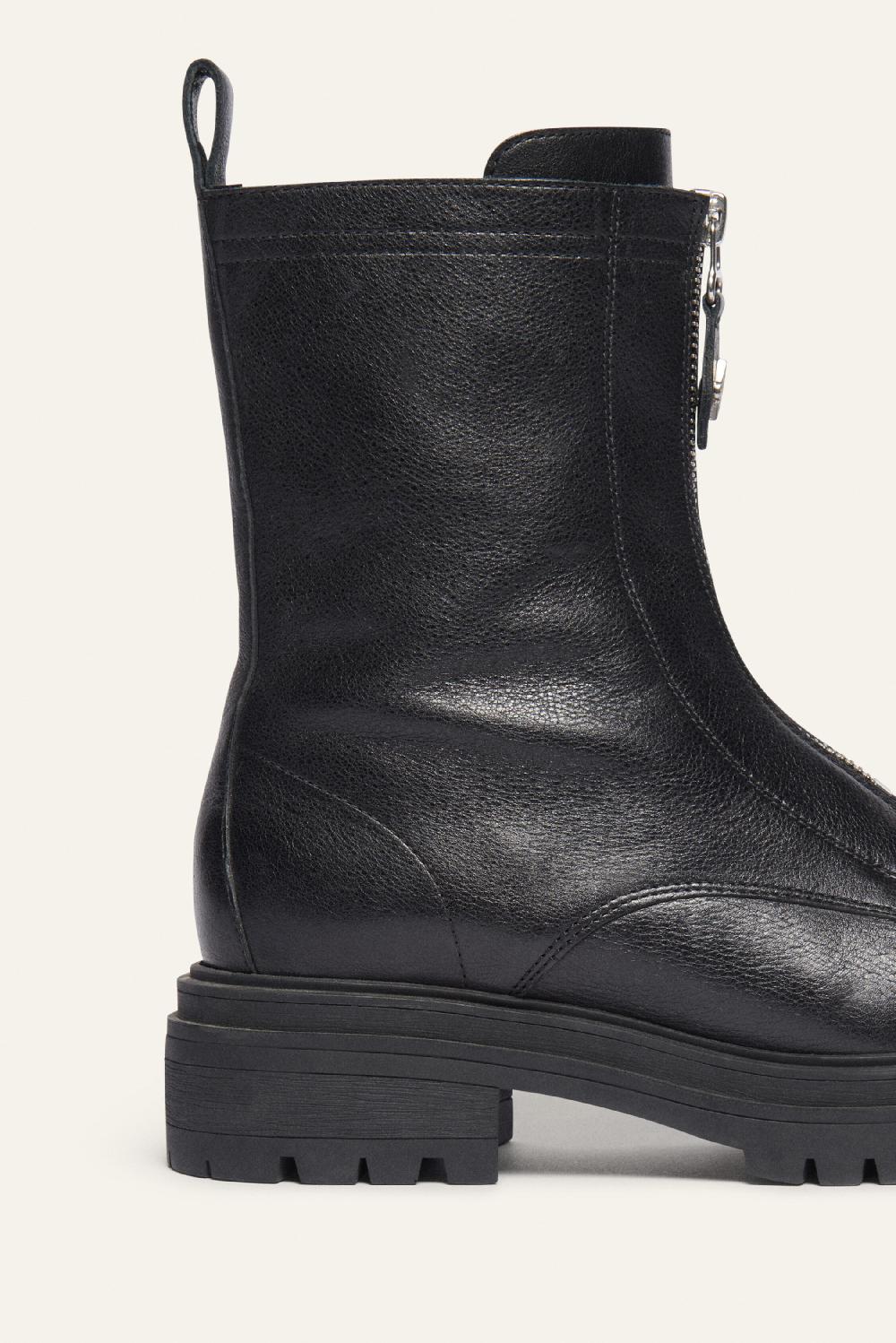 Ba&sh Bottes Zip Avant Carl Noir
