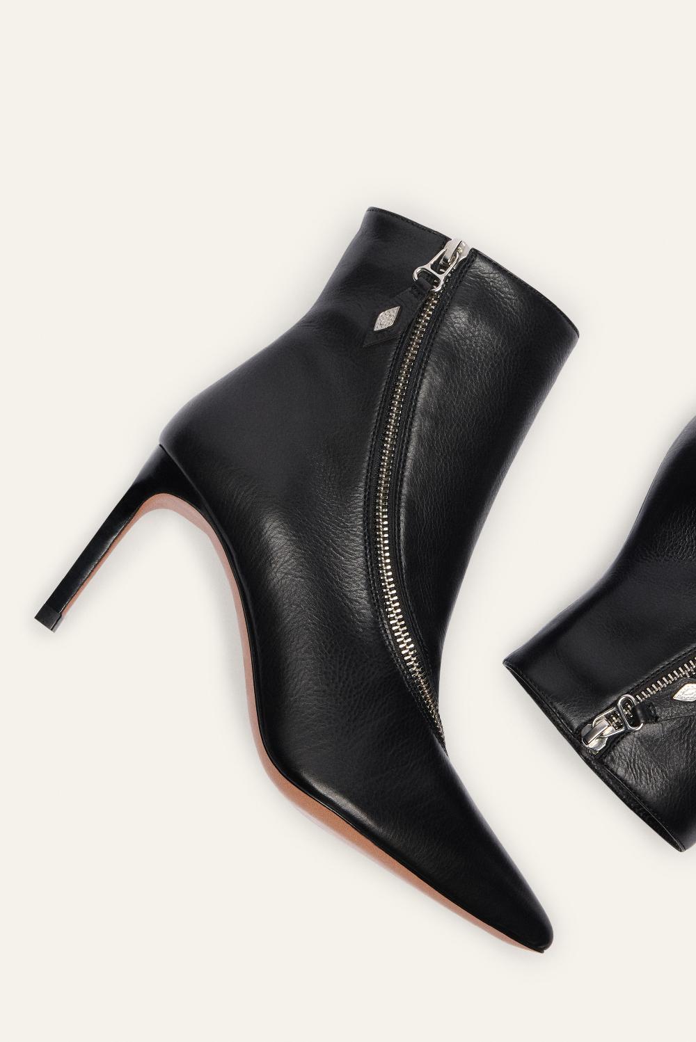 Ba&sh Bottine à Talon Ciper Noir