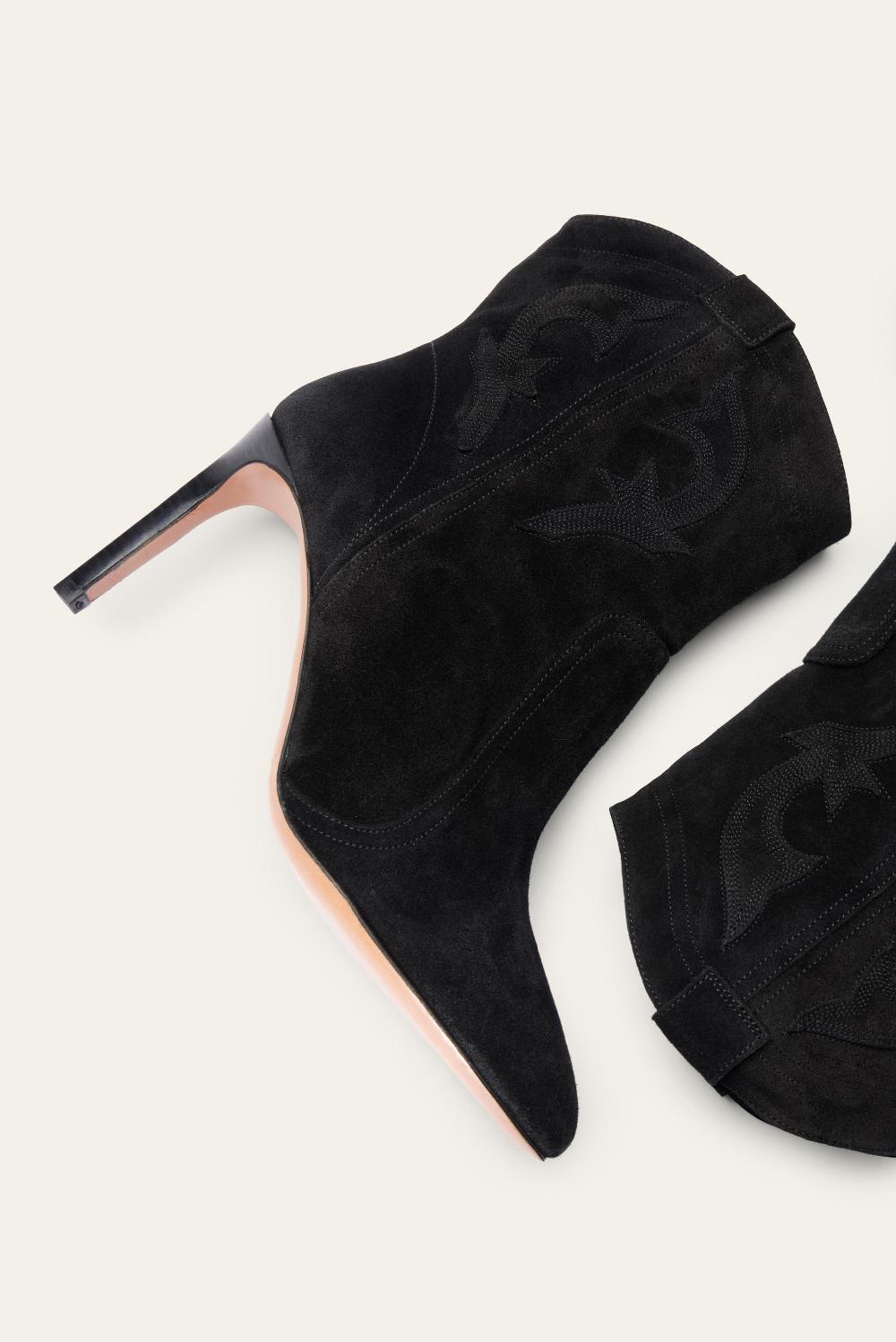 Ba&sh Bottines à Talons Caitlin Noir