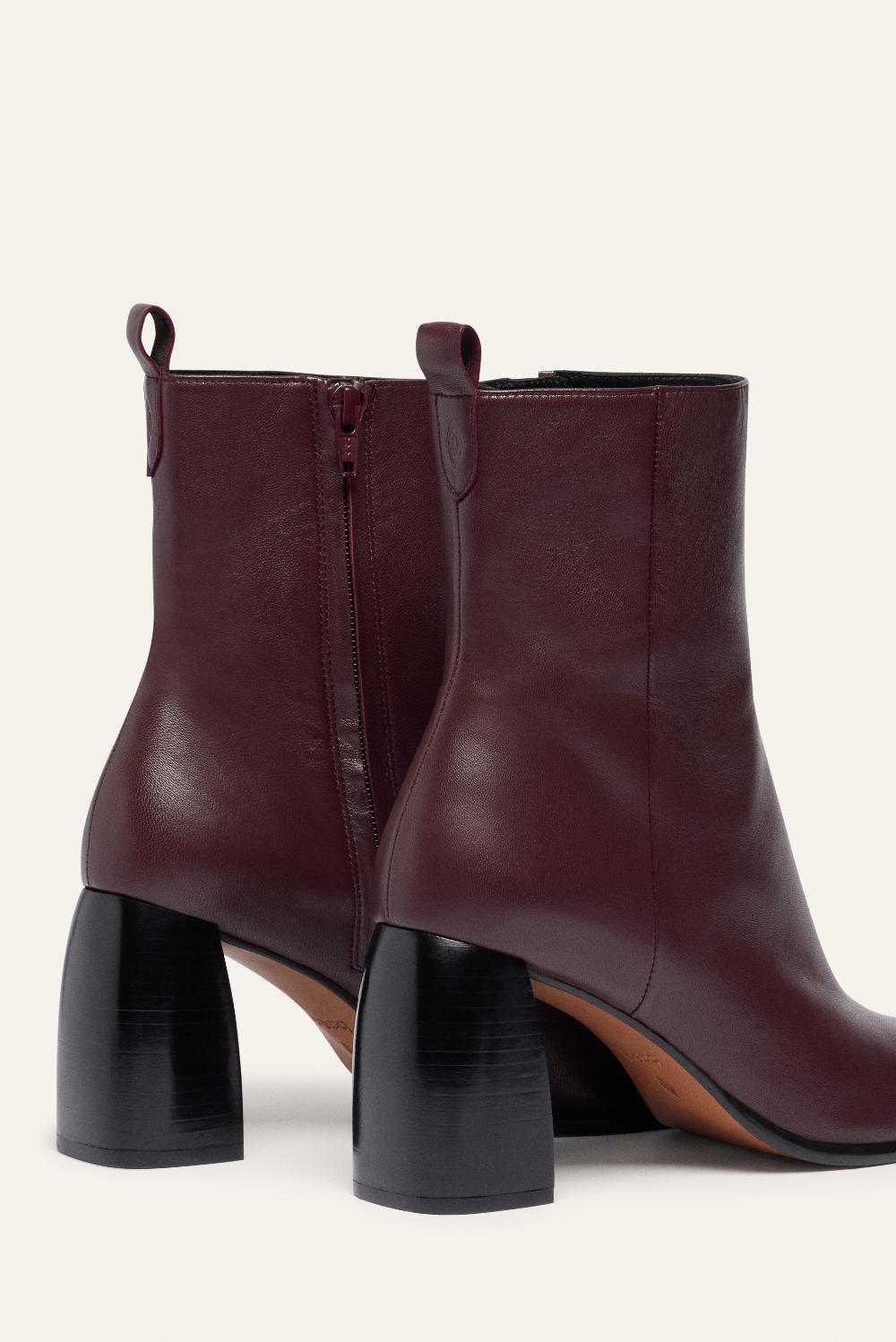 Ba&sh Bottines En Cuir Carrie Rouge