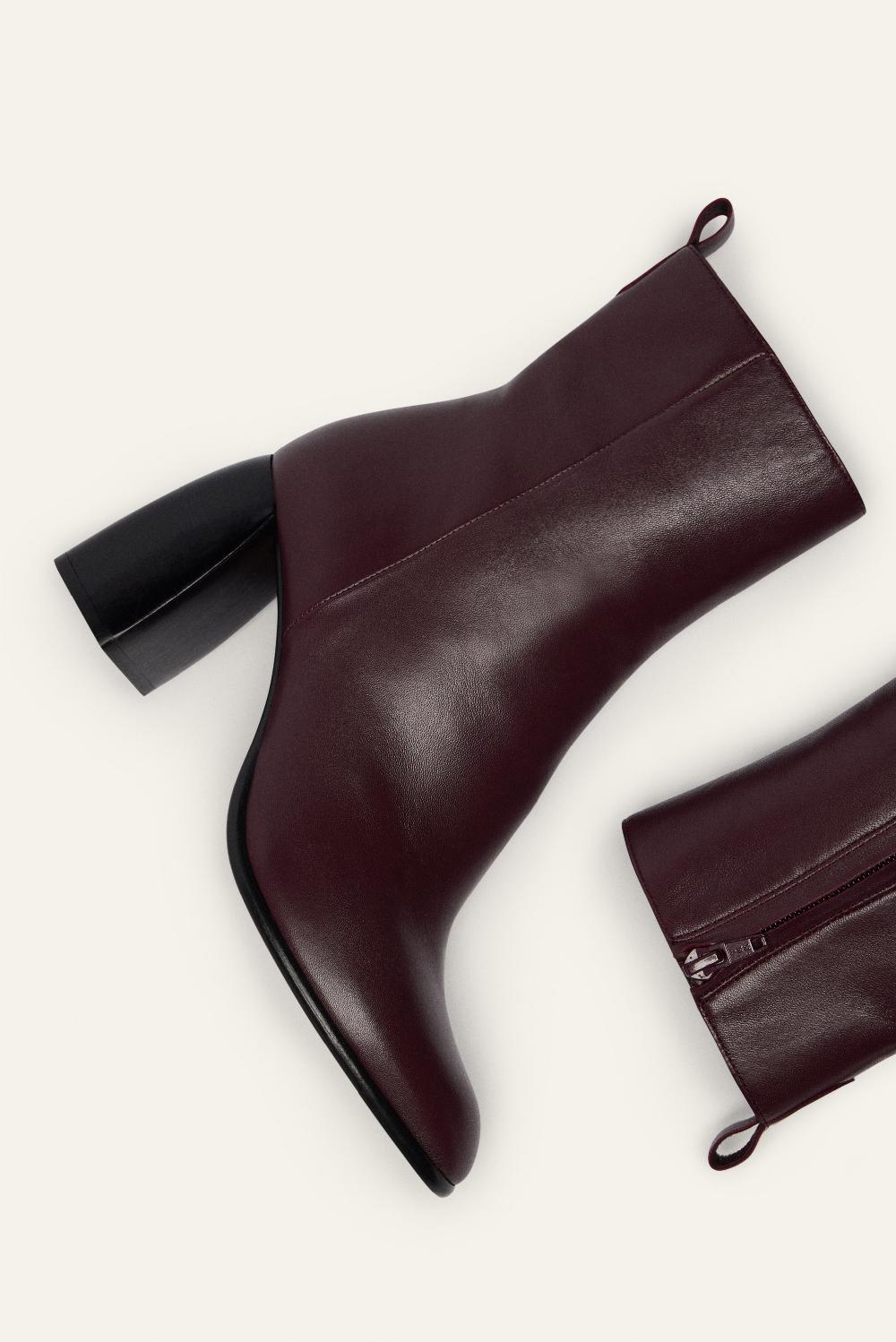 Ba&sh Bottines En Cuir Carrie Rouge