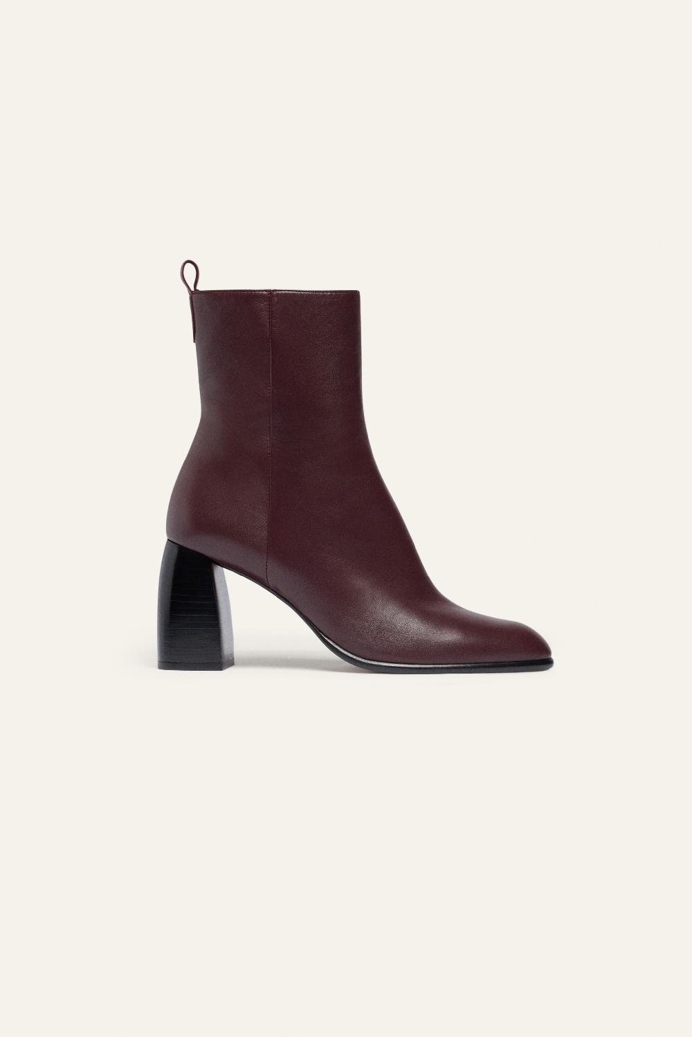ba&sh Bottines En Cuir Carrie Rouge