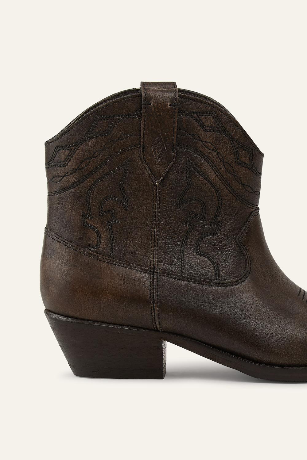 Ba&sh Bottines En Cuir Clyde Marron