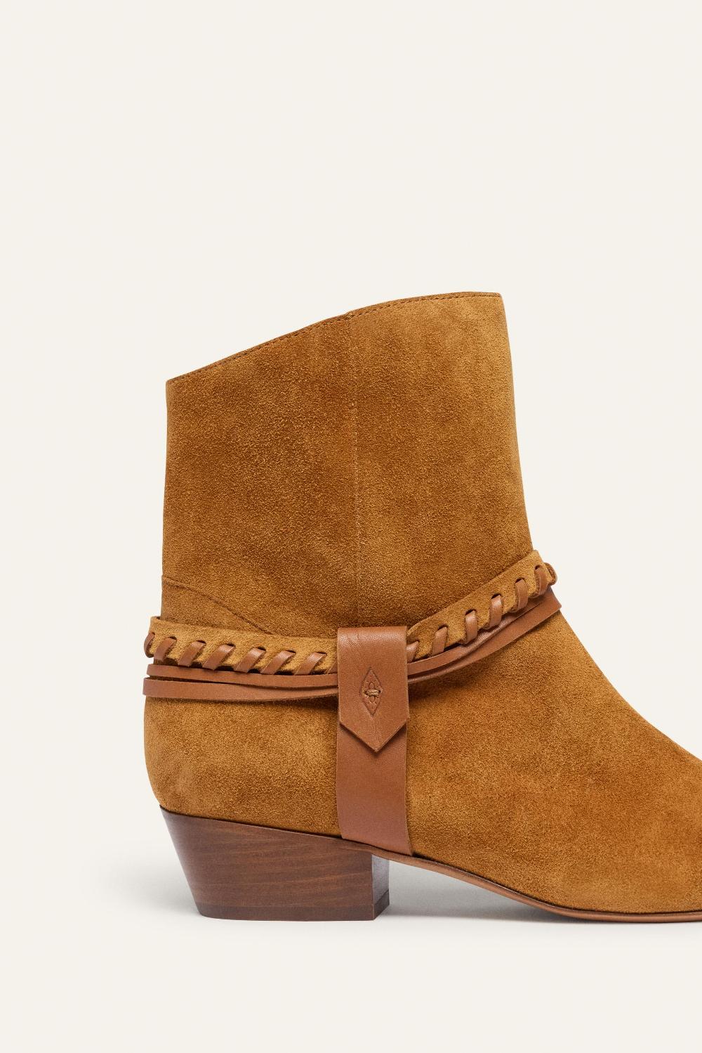 Ba&sh Bottines Haut Biseauté Cavannah Marron