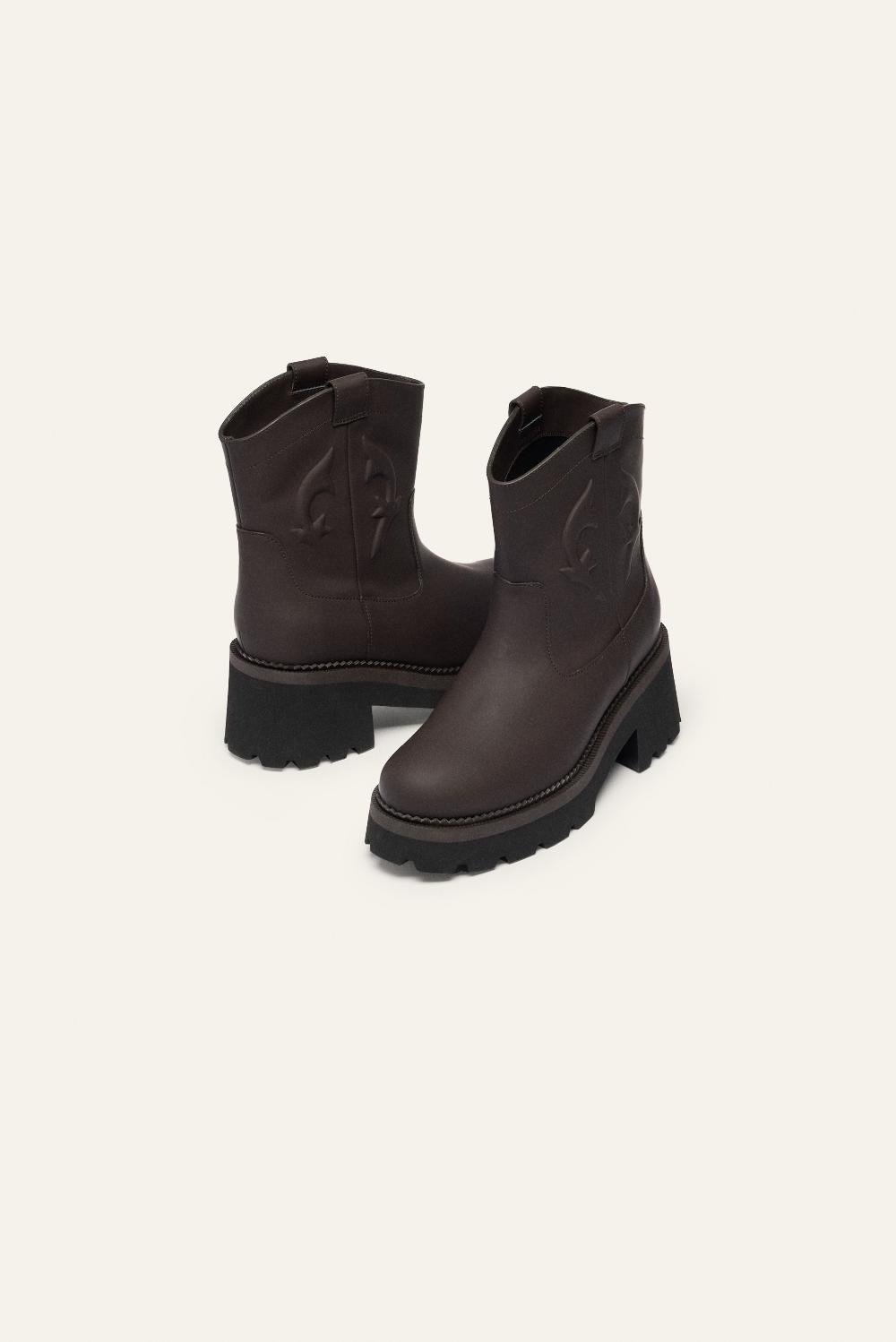 Ba&sh Bottines Semelle éPaisse Chuva Chocolat