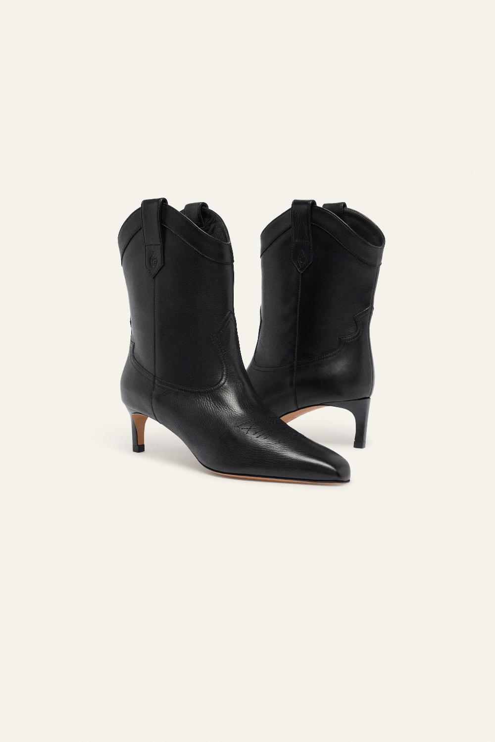 Ba&sh Bottines Style Western Ciago Noir