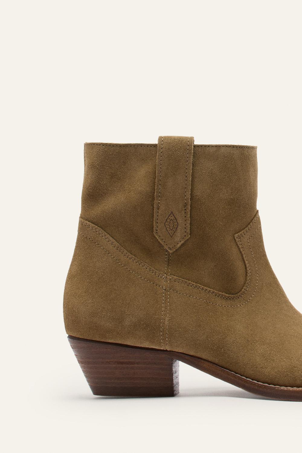 Ba&sh Bottines Style Western Cray Kaki