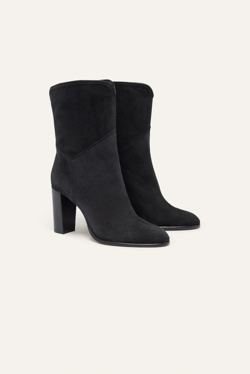 Ba&sh Bottines Talon Haut Covington Carbone