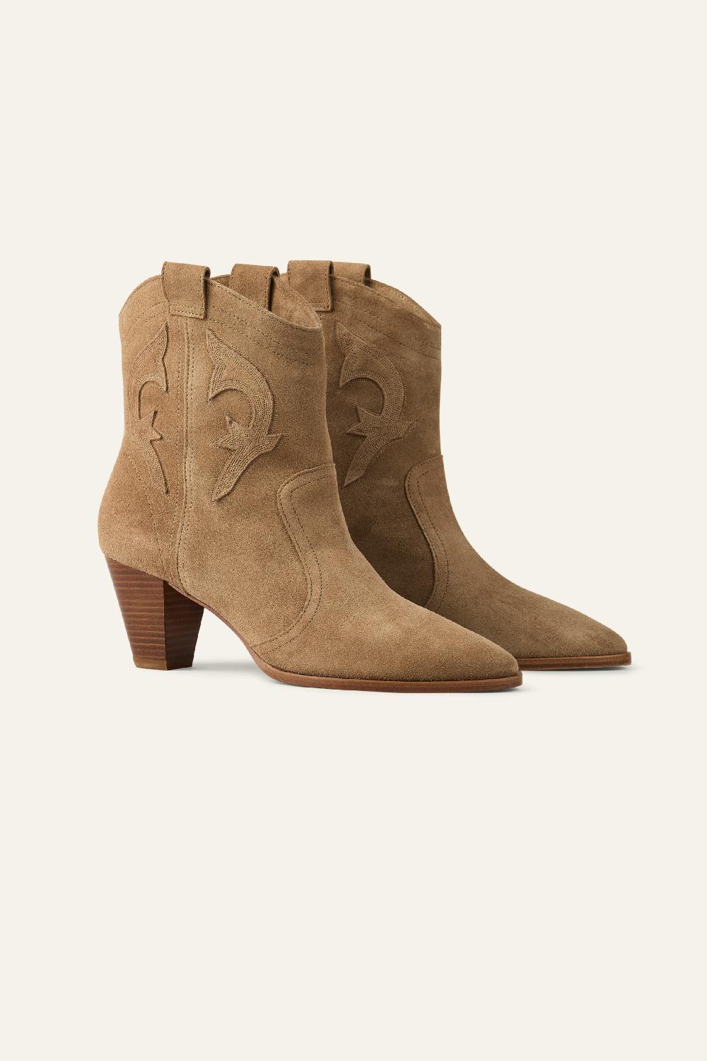 Ba&sh Bottines Talons Casey Blanc Ecru