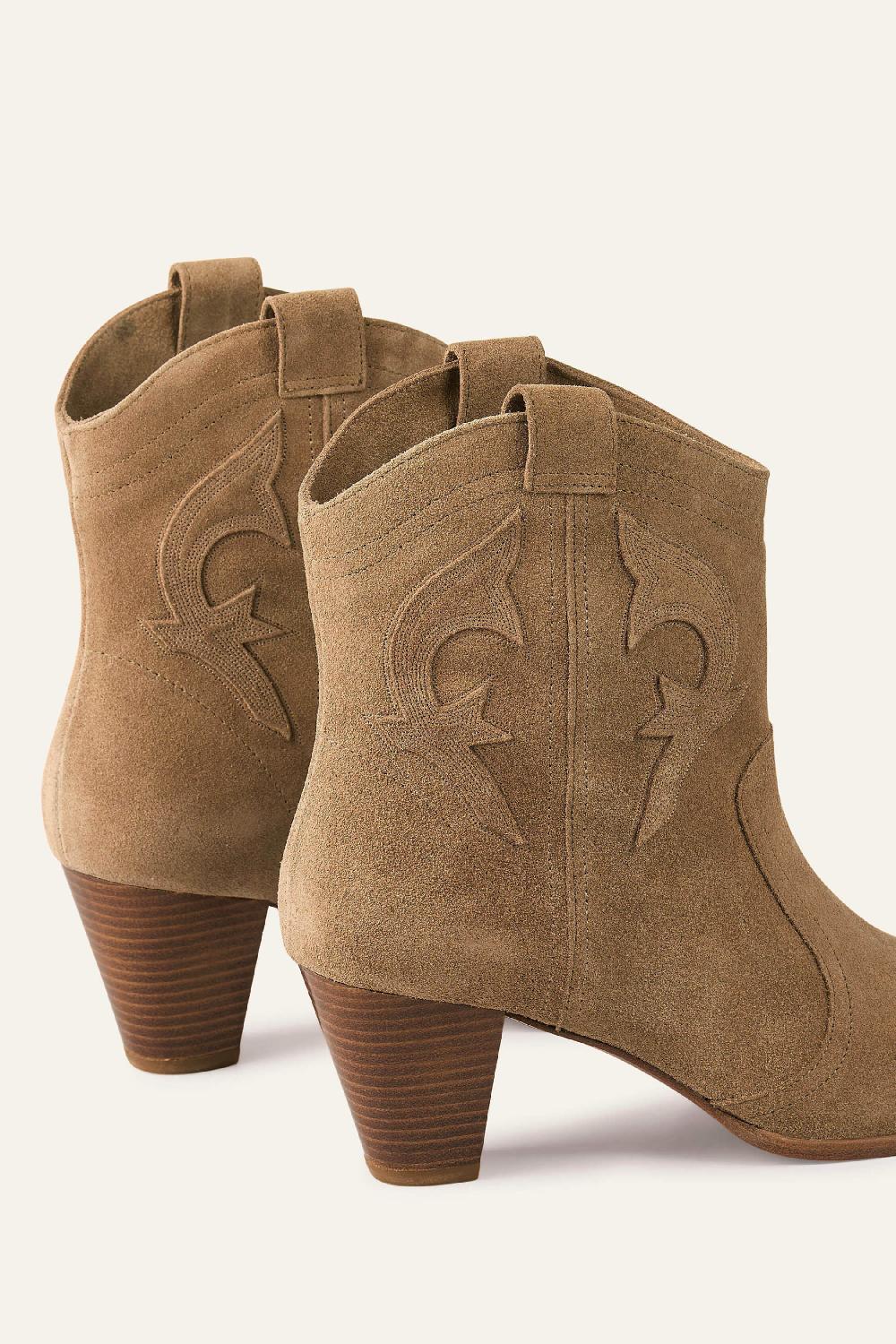 Ba&sh Bottines Talons Casey Blanc Ecru