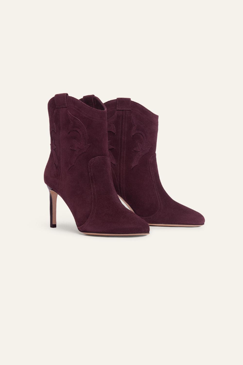 Ba&sh Bottines Talons Fins Caitlin Rouge