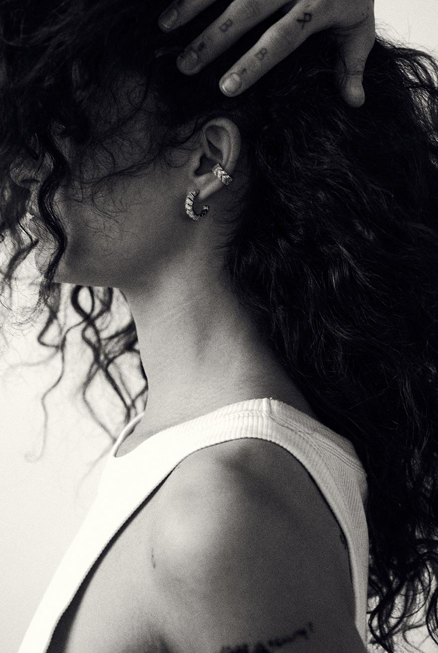 Ba&sh Boucle D'Oreille En Argent Soul Dore