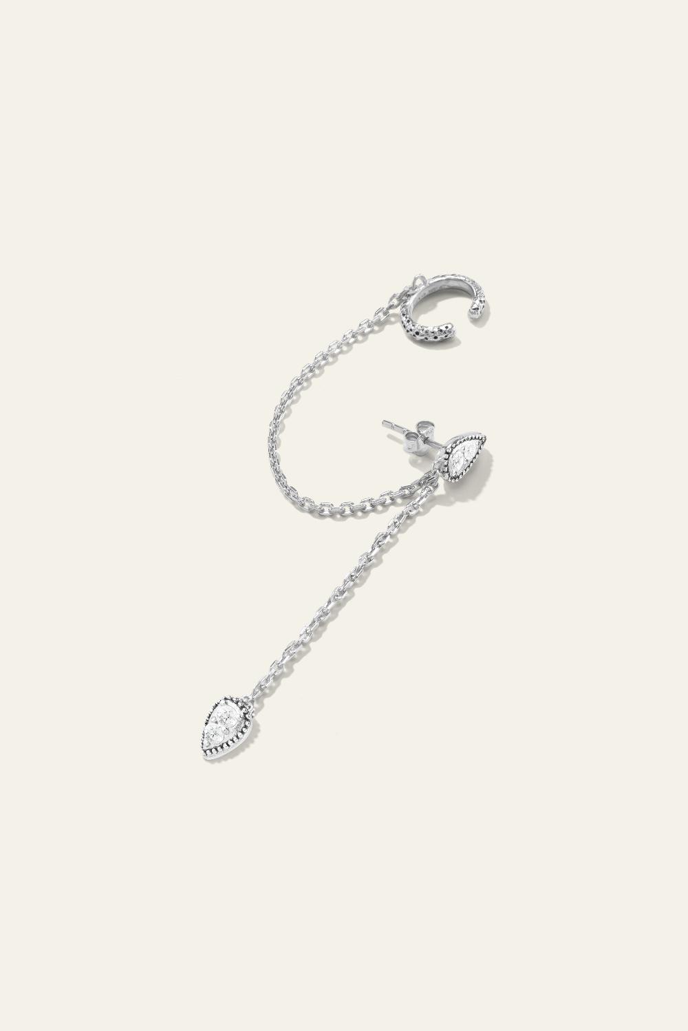 Ba&sh Boucle D'Oreille Okami Gris