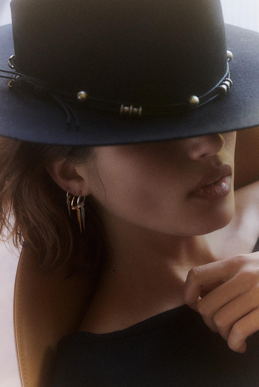 Ba&sh Boucle D'Oreille Olivia Gris