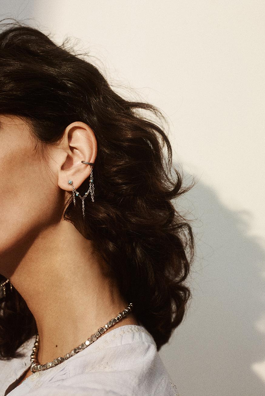 Ba&sh Boucle D'Oreille Ouandi Bleu