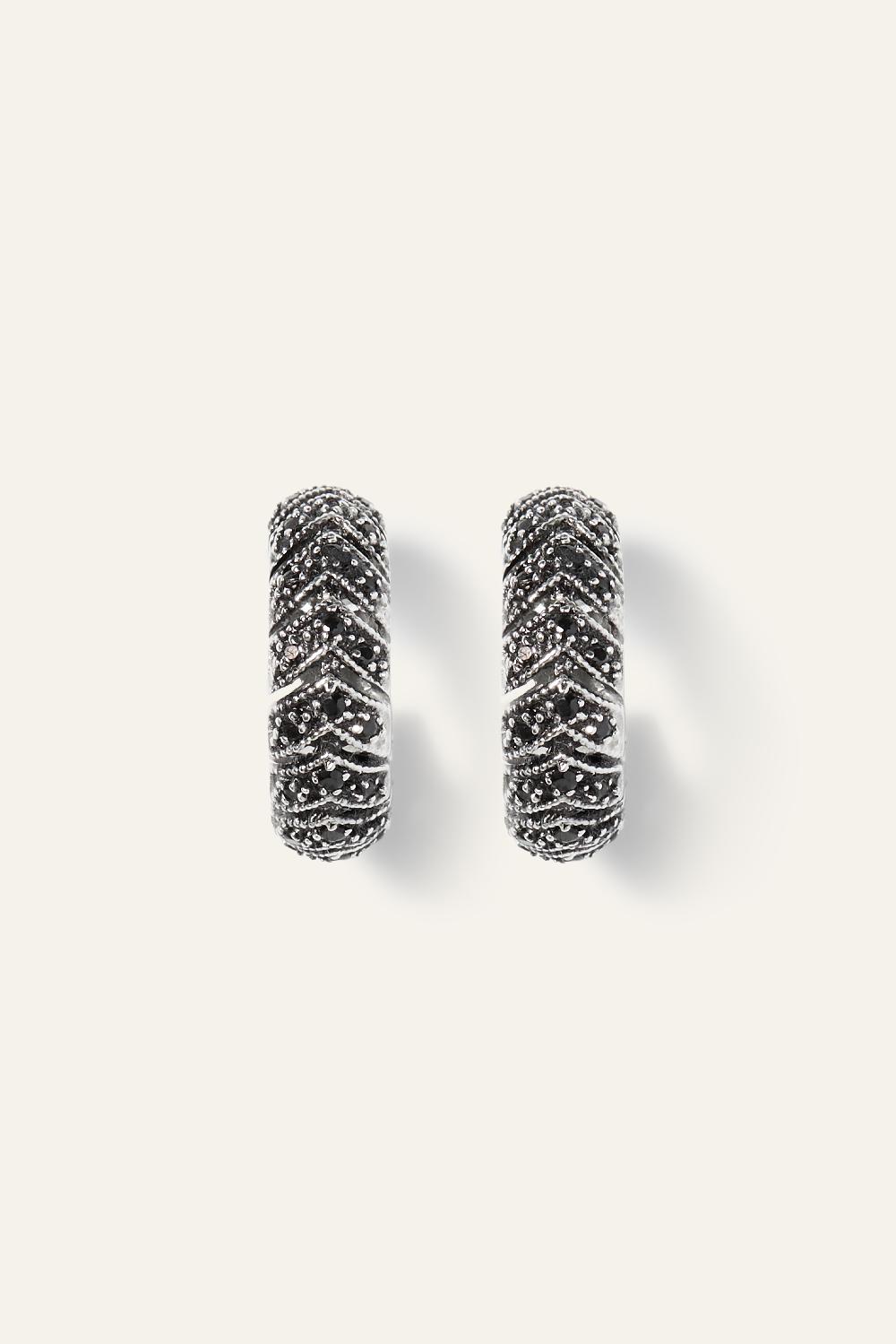 Ba&sh Boucles D'Oreilles En Argent Sollya Gris