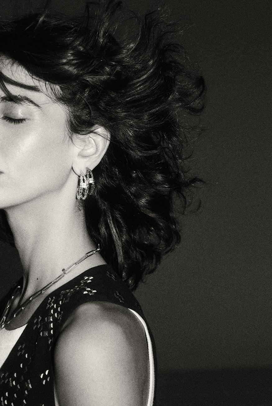 Ba&sh Boucles D'Oreilles Fareta Gris