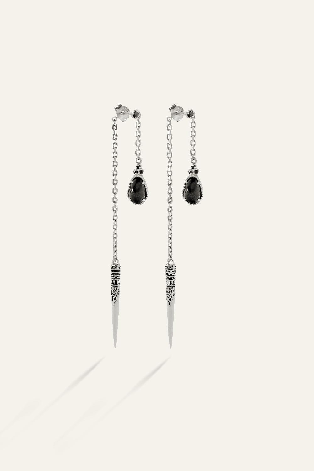 ba&sh Boucles D'Oreilles Pendentifs Oskar Gris