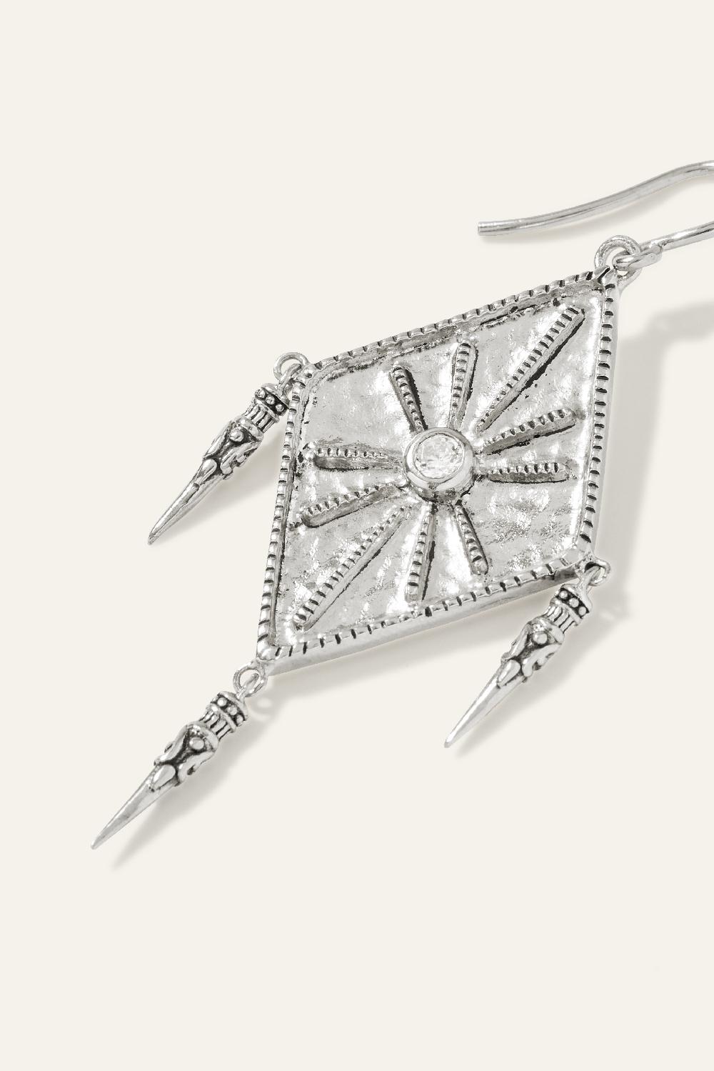 Ba&sh Boucles D'Oreilles Pendentifs Woody Gris