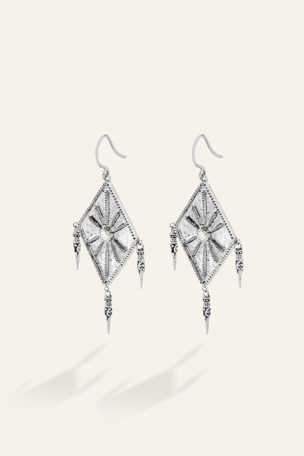 Ba&sh Boucles D'Oreilles Pendentifs Woody Gris